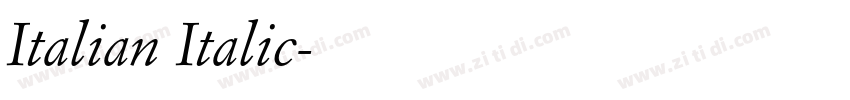 Italian Italic字体转换